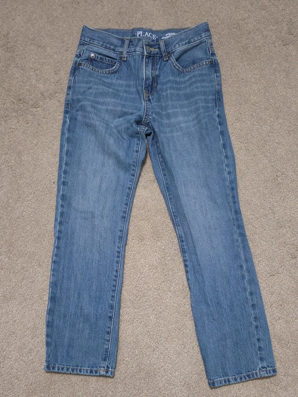 The Children's Place Straight-Leg Jeans in Medium Blue Denim